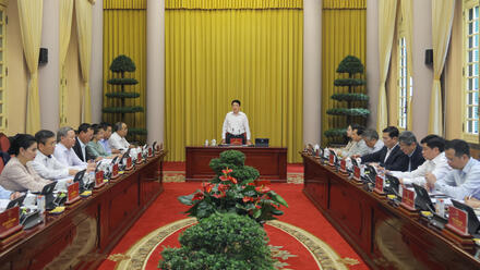 Chủ tịch nước Lương Cường chủ trì giao ban công tác với Văn phòng Chủ tịch nước