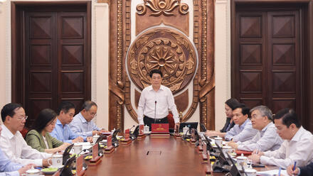 Chủ tịch nước Lương Cường chủ trì giao ban thường kỳ với Văn phòng Chủ tịch nước