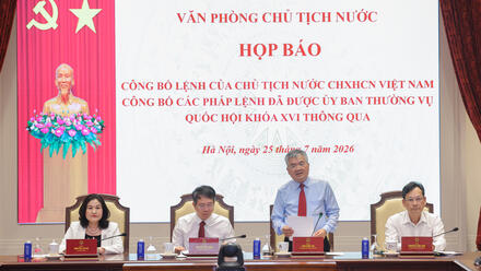 Công bố Lệnh của Chủ tịch nước về 3 Pháp lệnh