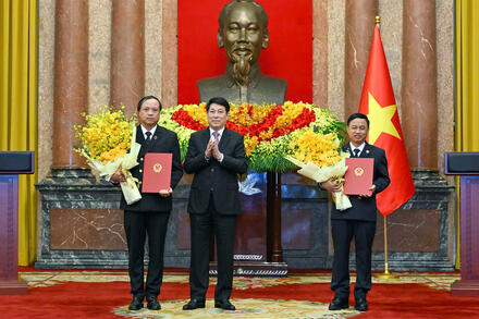 Chủ tịch nước Lương Cường trao quyết định bổ nhiệm Phó Chánh án TAND Tối cao