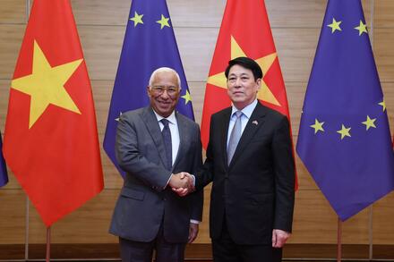 Chủ tịch nước chủ trì chiêu đãi trọng thể Chủ tịch Hội đồng châu Âu