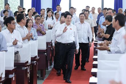 Chủ tịch nước Lương Cường tiếp xúc cử tri Thành phố Hồ Chí Minh trước Kỳ họp thứ 10, Quốc hội khóa XV