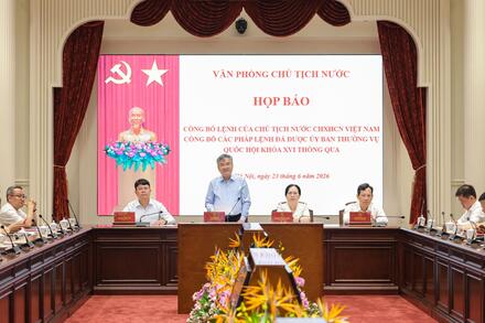 Họp báo công bố Lệnh của Chủ tịch nước về 2 Pháp lệnh