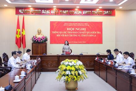 Đoàn Kiểm tra, giám sát số 29 của Bộ Chính trị, Ban Bí thư làm việc với Ban Thường vụ Tỉnh ủy Sơn La