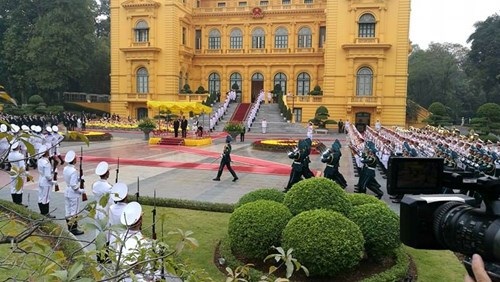 Toàn cảnh lễ đón Nhà vua và Hoàng hậu Nhật Bản tại Phủ chủ tịch ảnh 1